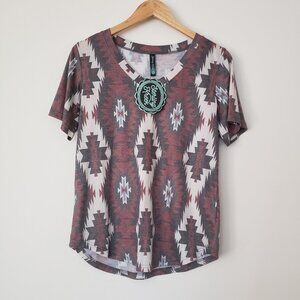 Sterling Kreek Aztec Western Pattern Size S Shirt NWT